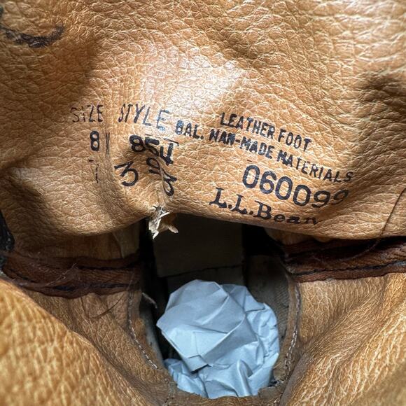 Vintage L.L. Bean Women’s 8 Cowboy Boots Brown Leather Tapestry Western Boho USA - Picture 7 of 10